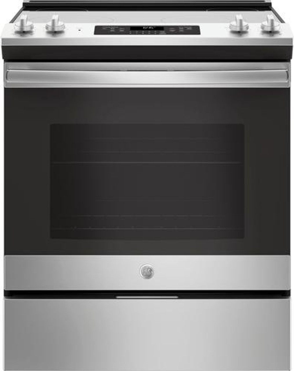 GE - 5.3 Cu. Ft. Slide-In Electric Range - Stainless steel