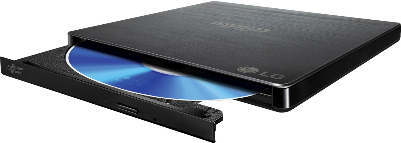 LG - 6x External Blu-ray Disc Double-Layer DVD±RW/CD-RW Drive - Black