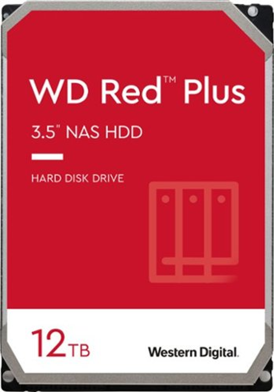WD Red Plus 12TB* 3.5" SATA NAS Hard Drive for small- to medium-sized business - Red