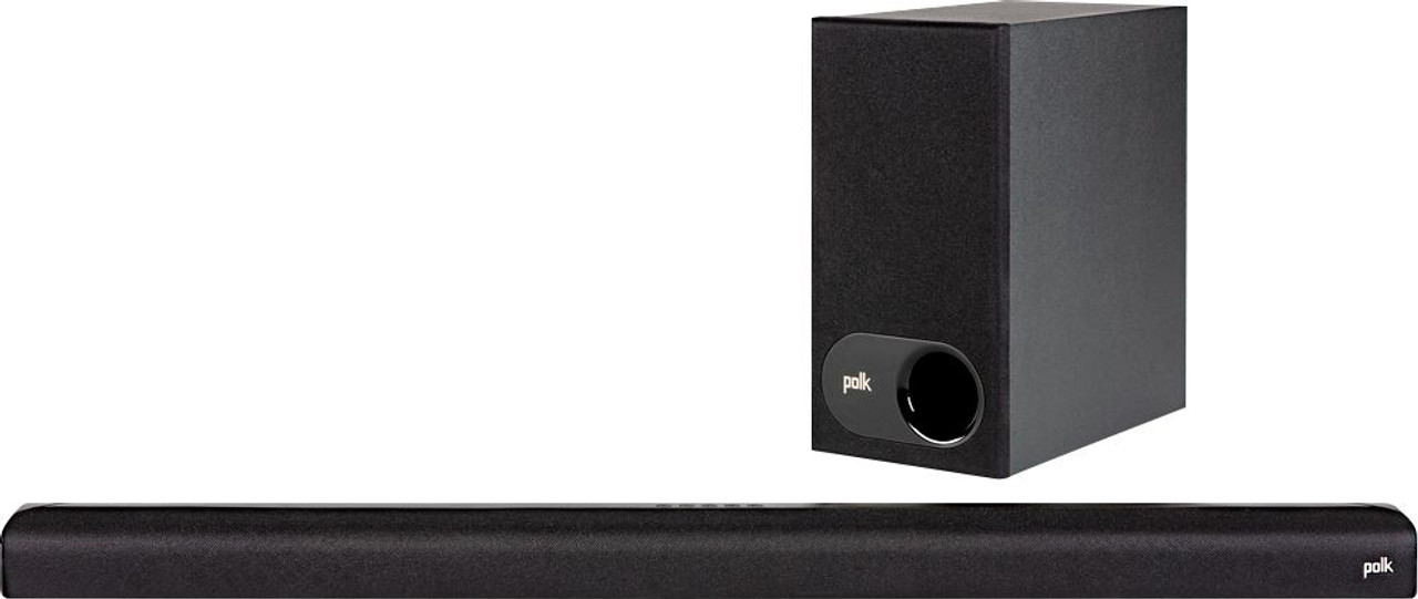 Polk Audio - 2.1-Channel Soundbar System with 5-1/4" Wireless Subwoofer - Black