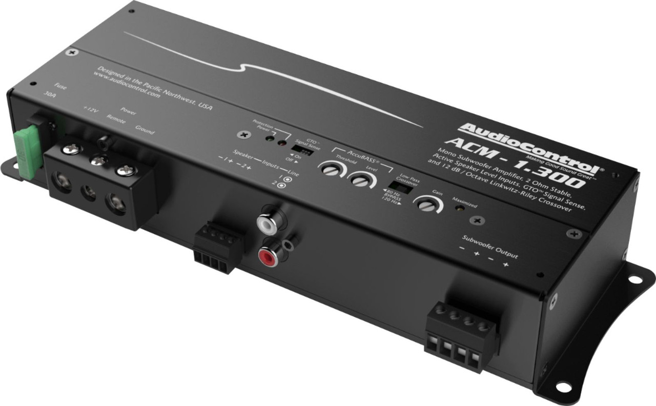 AudioControl - Class D Digital Mono Amplifier with Low-Pass Crossover - Black