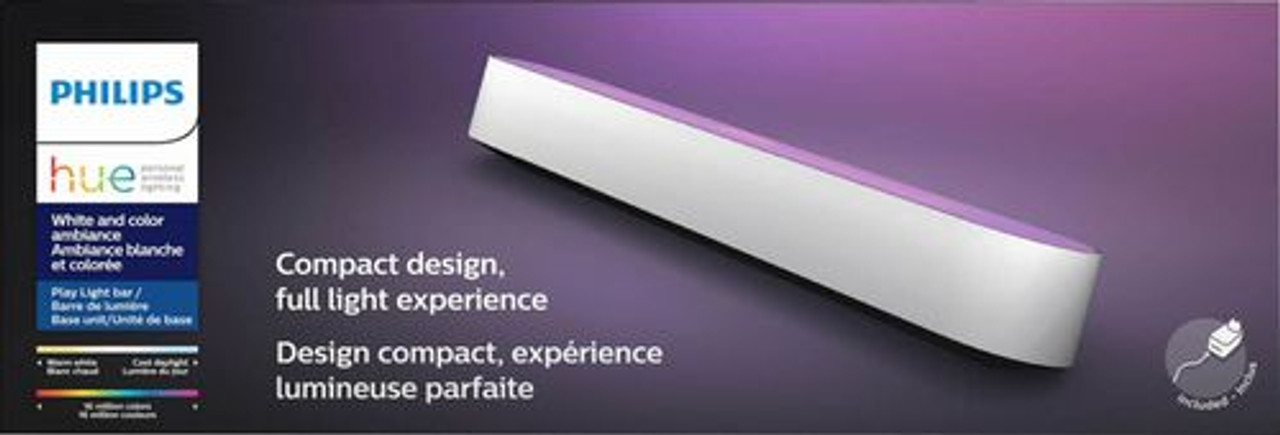Philips - Hue Play White & Color Ambiance Smart LED Bar Light - White
