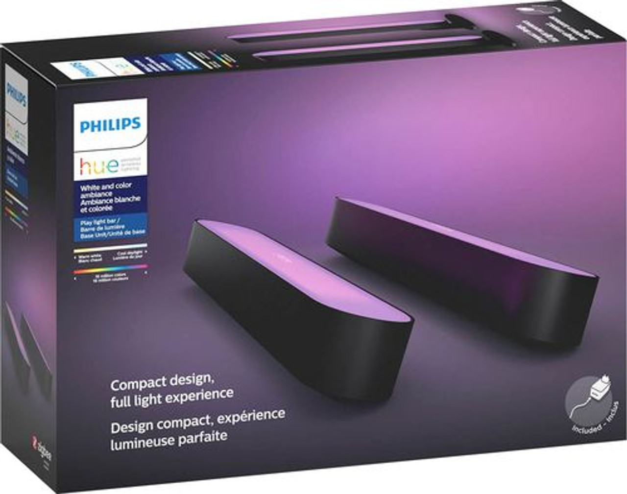 Philips - Hue Play White & Color Ambiance Smart LED Bar Light (2-Pack) - Multicolor