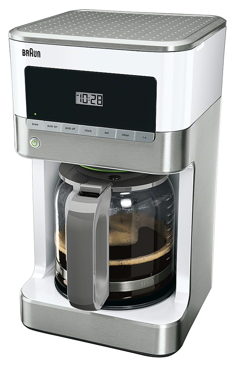 Braun - BrewSense 12-Cup Coffee Maker - Stainless Steel/White