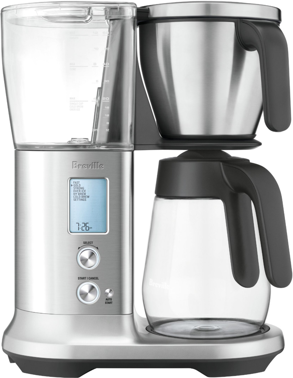 Breville - 12-Cup Coffee Maker - Brushed Stainless Steel