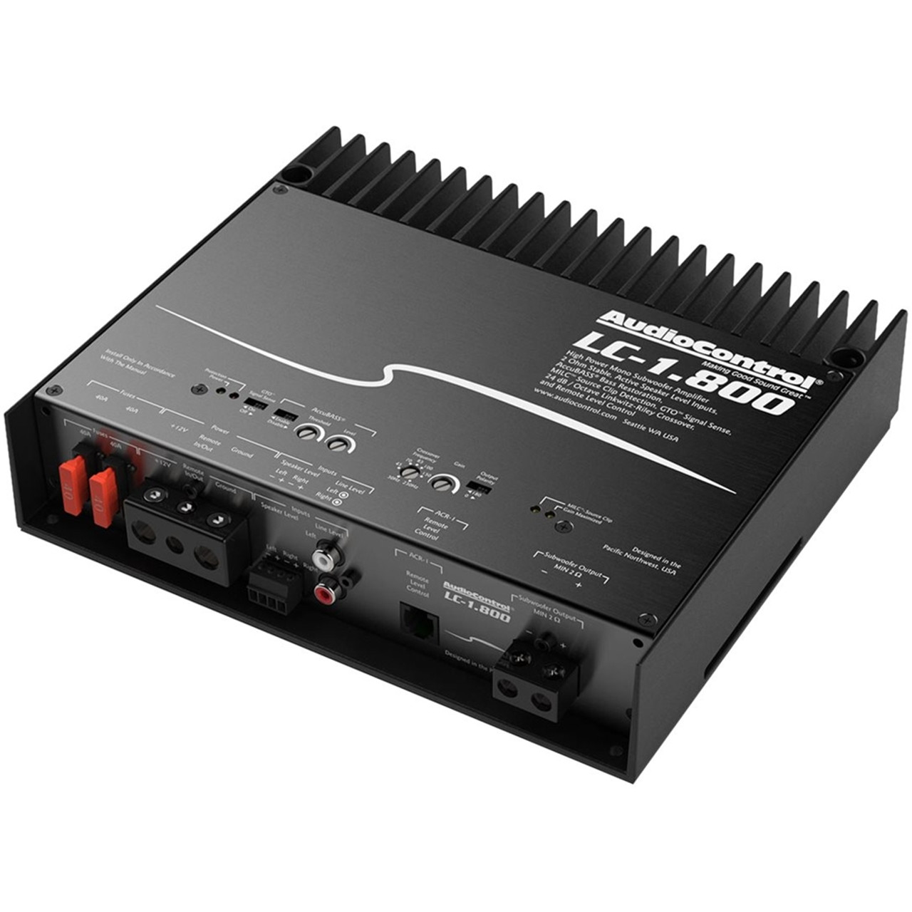 AudioControl - Class D Digital Mono Amplifier with Variable Crossovers - Black