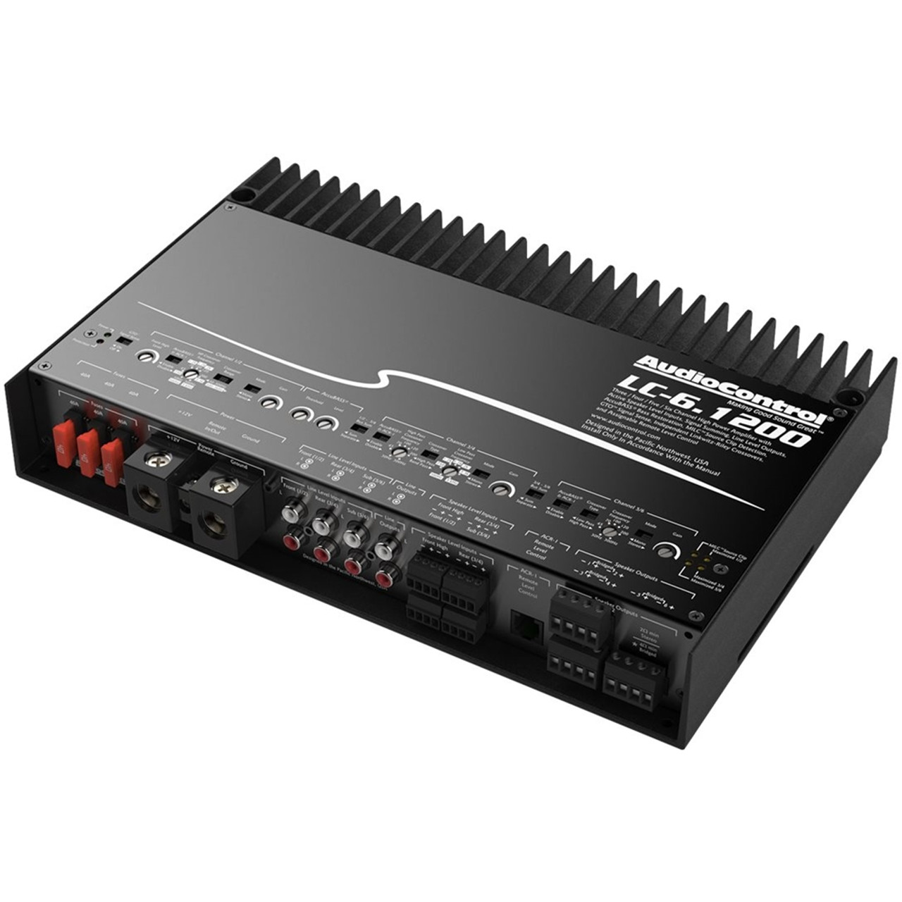 AudioControl - Class D Bridgeable Multichannel Amplifier with Variable Crossovers - Black