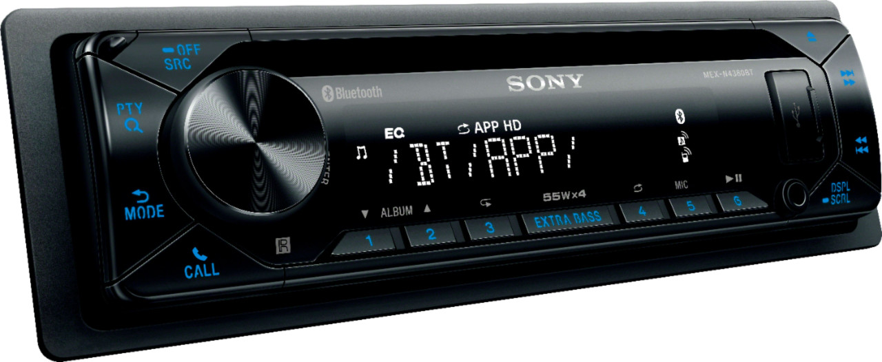 Sony - In-Dash CD/DM Receiver - Built-in Bluetooth with Detachable Faceplate - Black