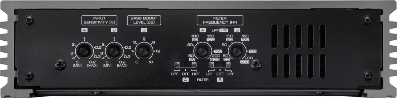 Kenwood - Class D Bridgeable Multichannel Amplifier with Variable Crossovers - Black