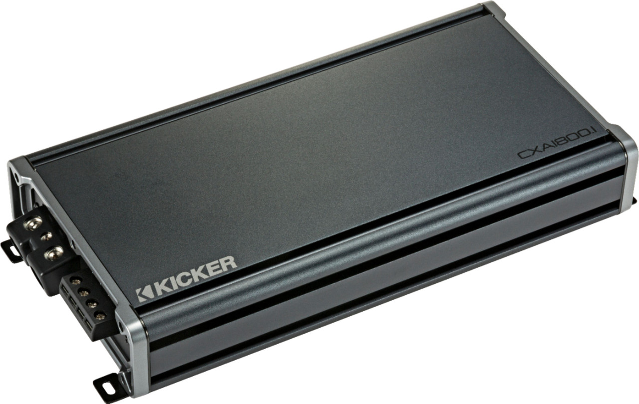 KICKER - CX 1800W Class D Digital Mono Amplifier with Variable Low-Pass Crossover - Black