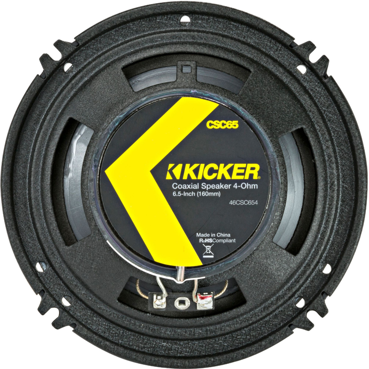 KICKER - CS Series 6-1/2" 2-Way Car Speakers with Polypropylene Cones (Pair) - Yellow/Black