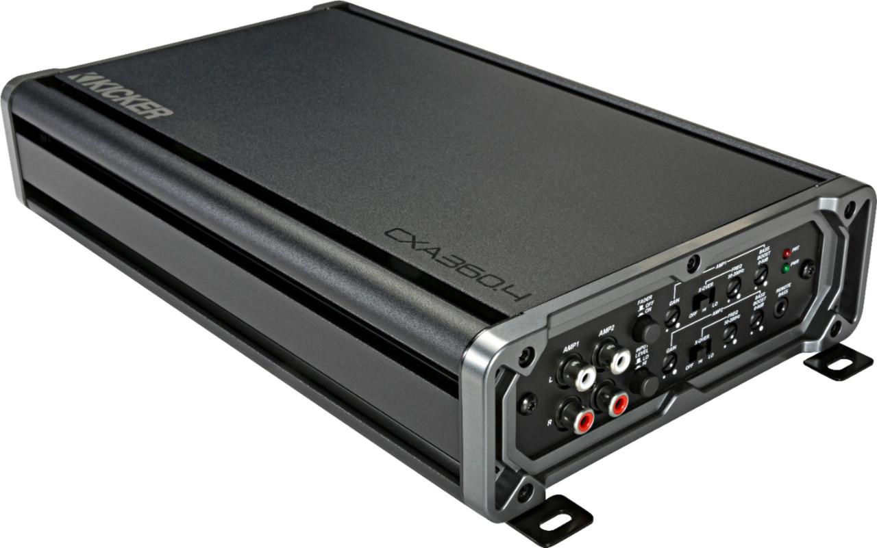 KICKER - CX 360W Class AB Bridgeable Multichannel Amplifier with Variable Crossovers - Black