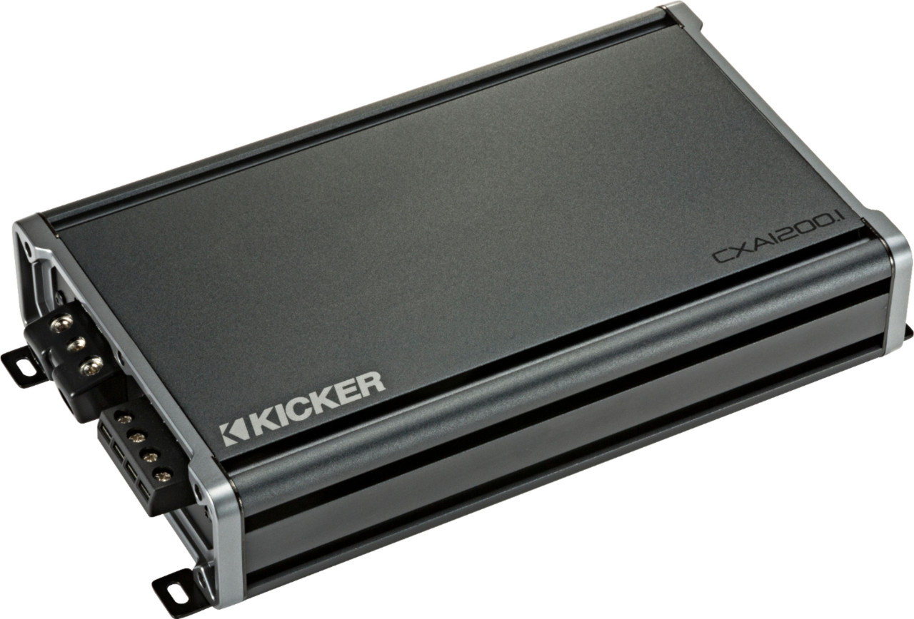 KICKER - CX 1200W Class D Digital Mono Amplifier with Variable Low-Pass Crossover - Black