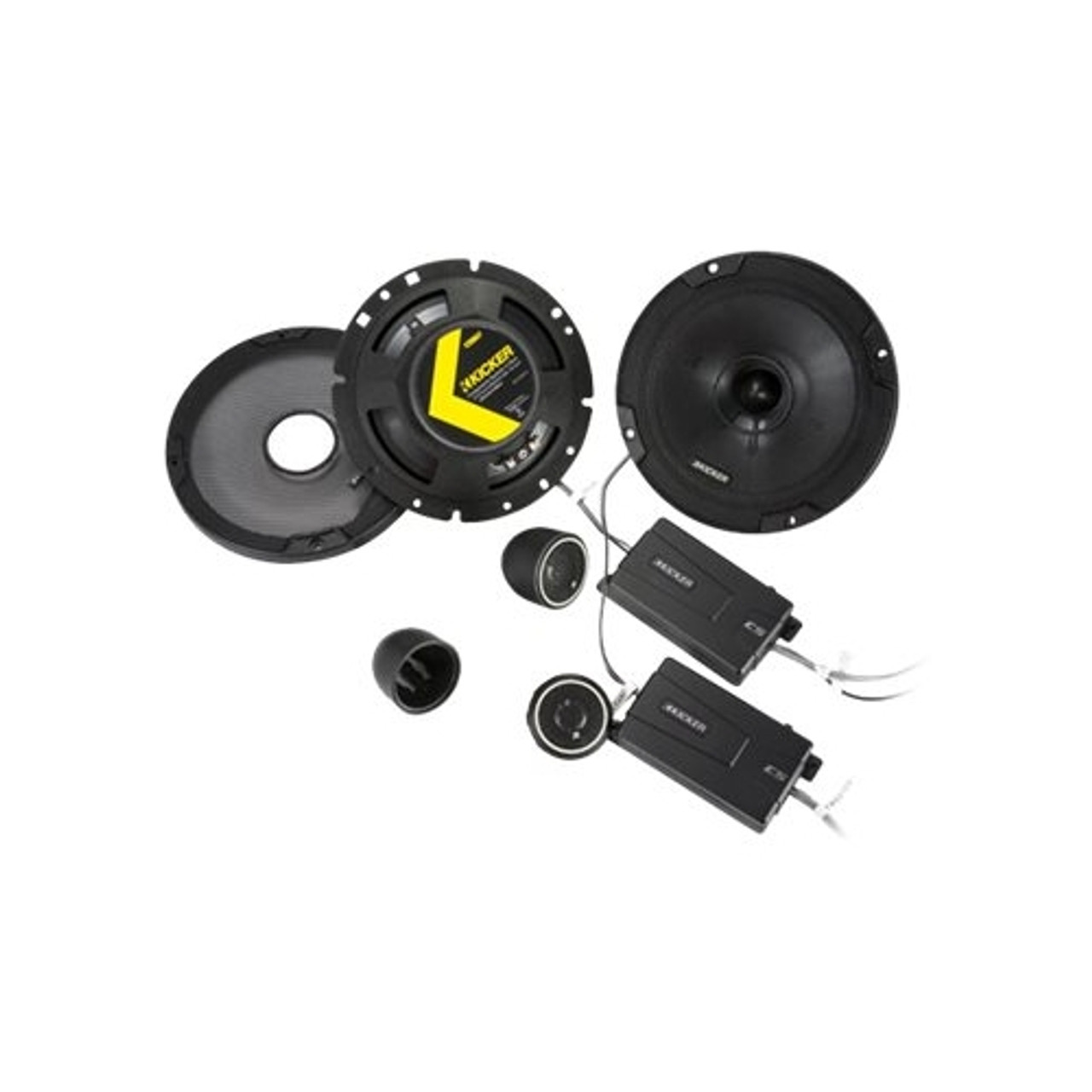 KICKER - CS Series 6-3/4" 2-Way Car Speakers with Polypropylene Cones (Pair) - Black