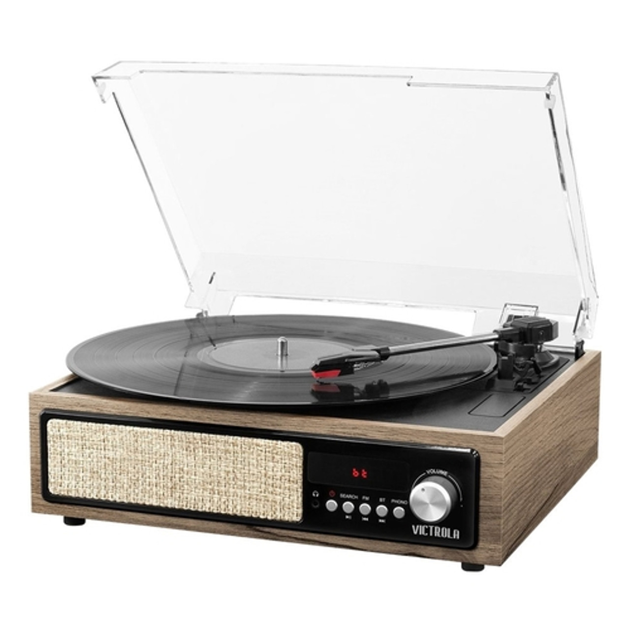 Victrola - Bluetooth Stereo Audio System - Farmhouse Walnut