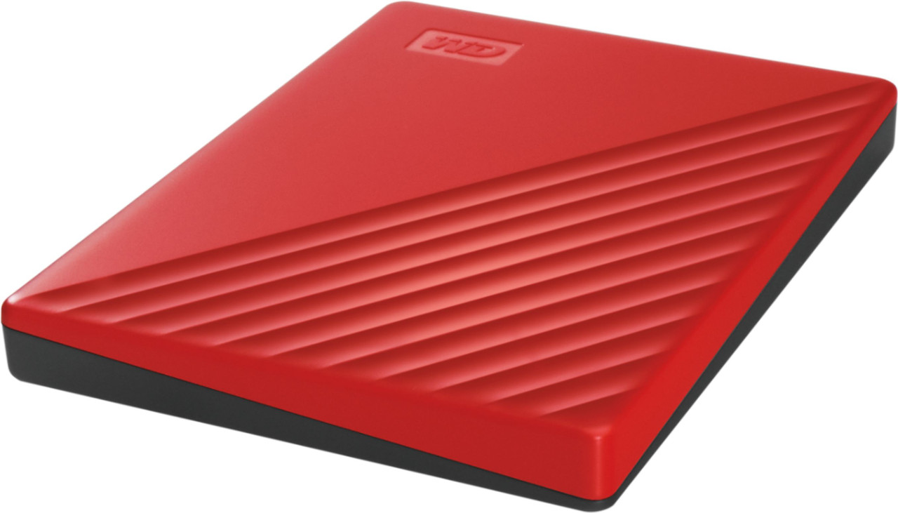 WD - My Passport 2TB External USB 3.0 Portable Hard Drive with Hardware Encryption (Latest Model) - Red