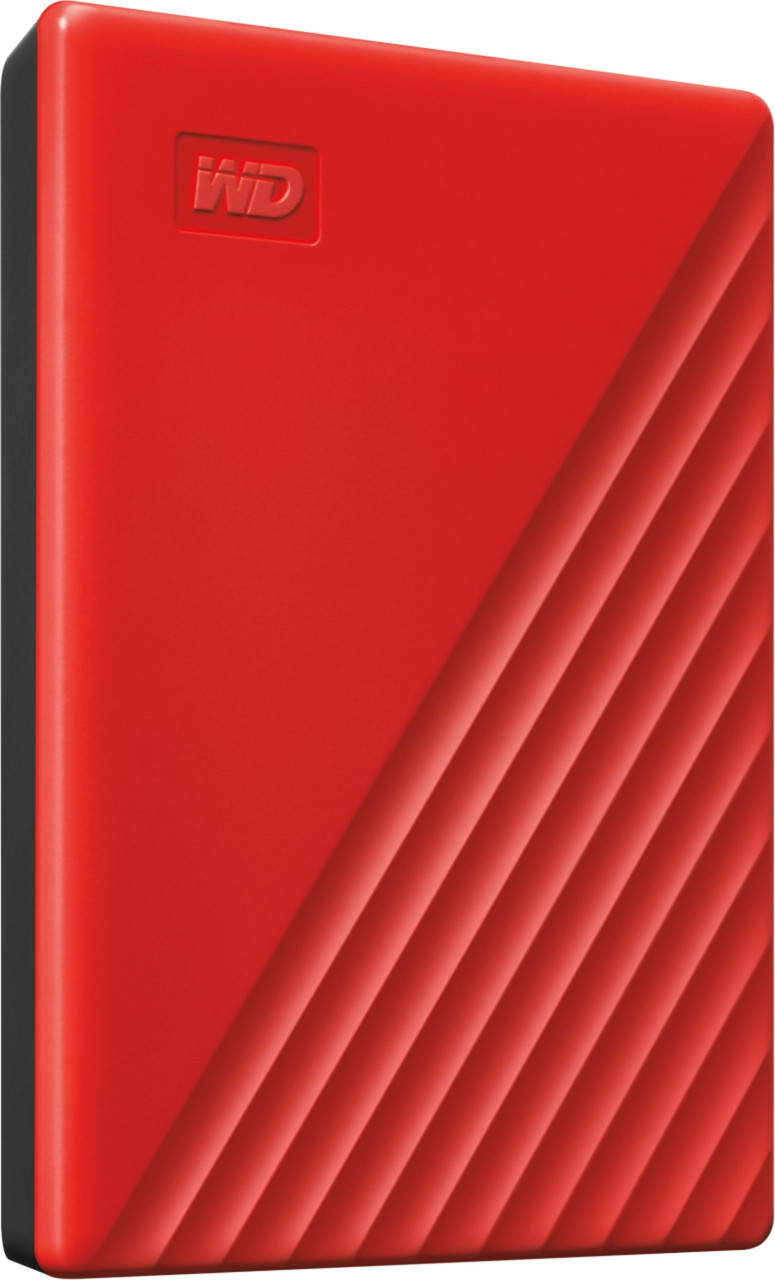 WD - My Passport 2TB External USB 3.0 Portable Hard Drive with Hardware Encryption (Latest Model) - Red