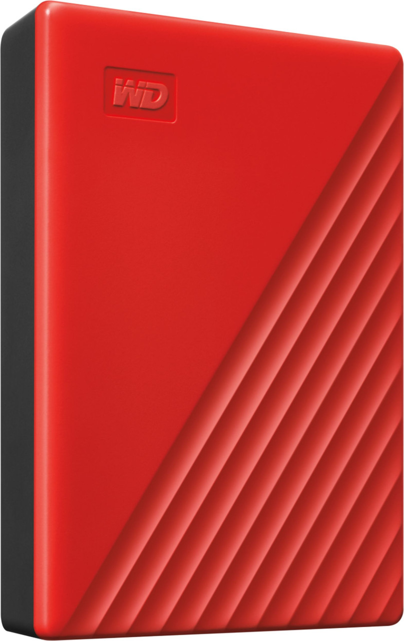 WD - My Passport 4TB External USB 3.0 Portable Hard Drive with Hardware Encryption (Latest Model) - Red