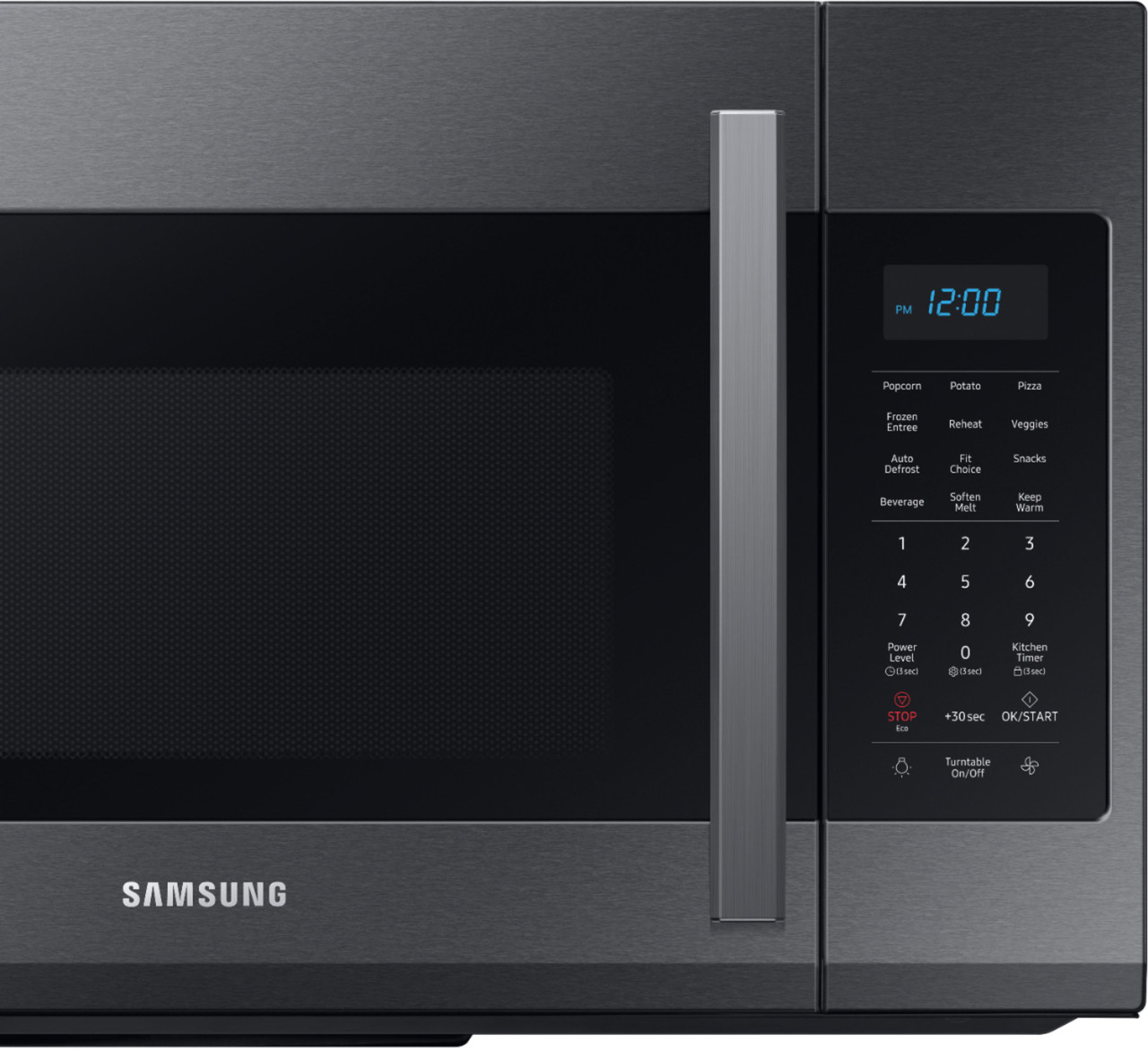 Samsung - 1.9 Cu. Ft. Over-the-Range Microwave with Sensor Cooking - Fingerprint Resistant Black Stainless Steel
