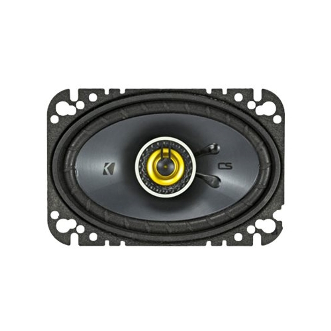 KICKER - CS Series 4" x 6" 2-Way Car Speakers with Polypropylene Cones (Pair) - Yellow/Black