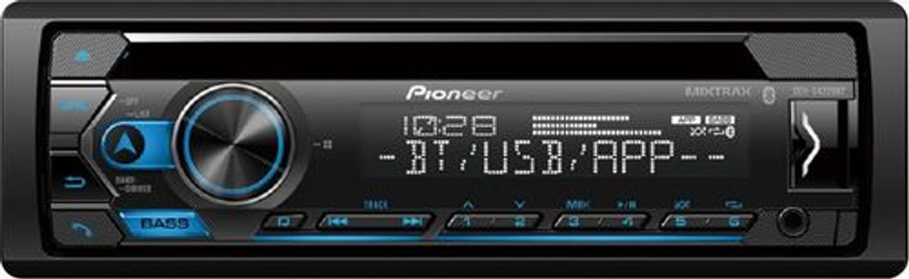 Pioneer - In-Dash CD/DM Receiver - Built-in Bluetooth with Detachable Faceplate - Black