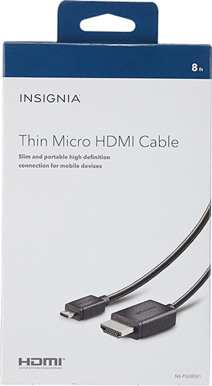 Insignia™ - 8' HDMI-to-Micro HDMI Cable - Black