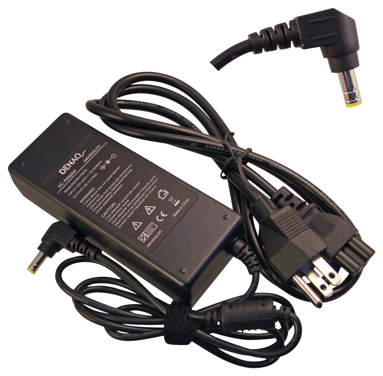 DENAQ - AC Power Adapter and Charger for Select Toshiba Satellite Laptops - Black