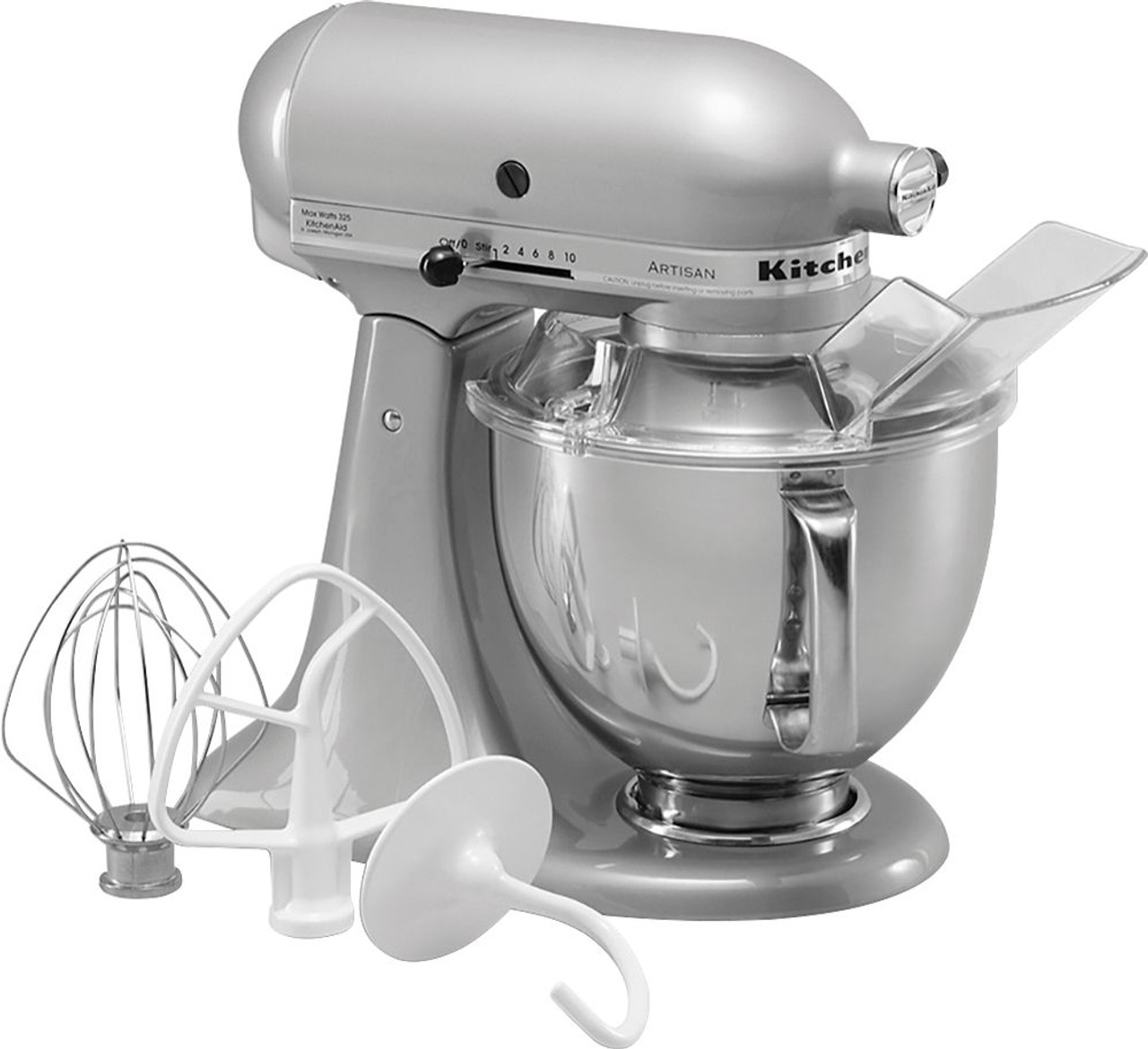 KitchenAid - KSM150PSMC Artisan Series Tilt-Head Stand Mixer - Metallic Chrome