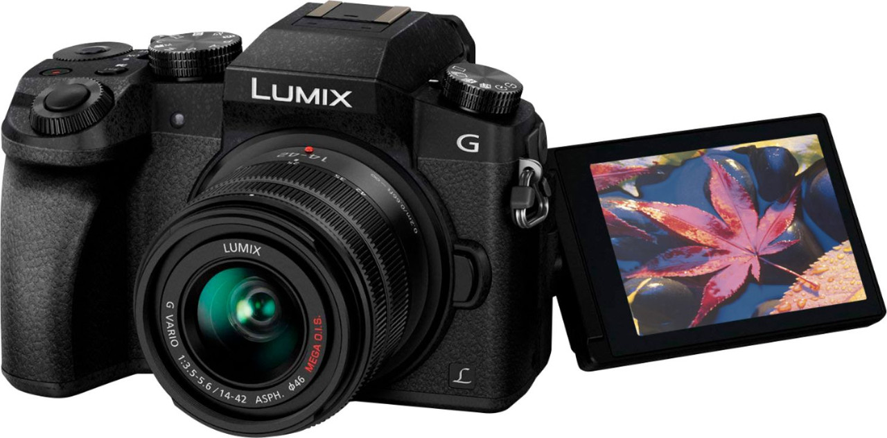 Panasonic - G7 Mirrorless Camera with LUMIX G VARIO 14-42mm f/3.5-5.6 II ASPH./MEGA O.I.S. Lens - Black