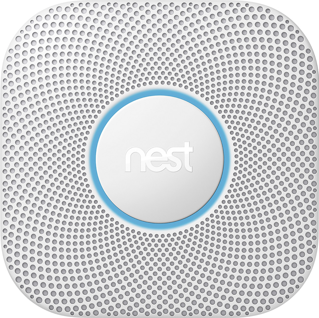 Google - Nest Protect 2nd Generation Smart Smoke/Carbon Monoxide Wired Alarm - White