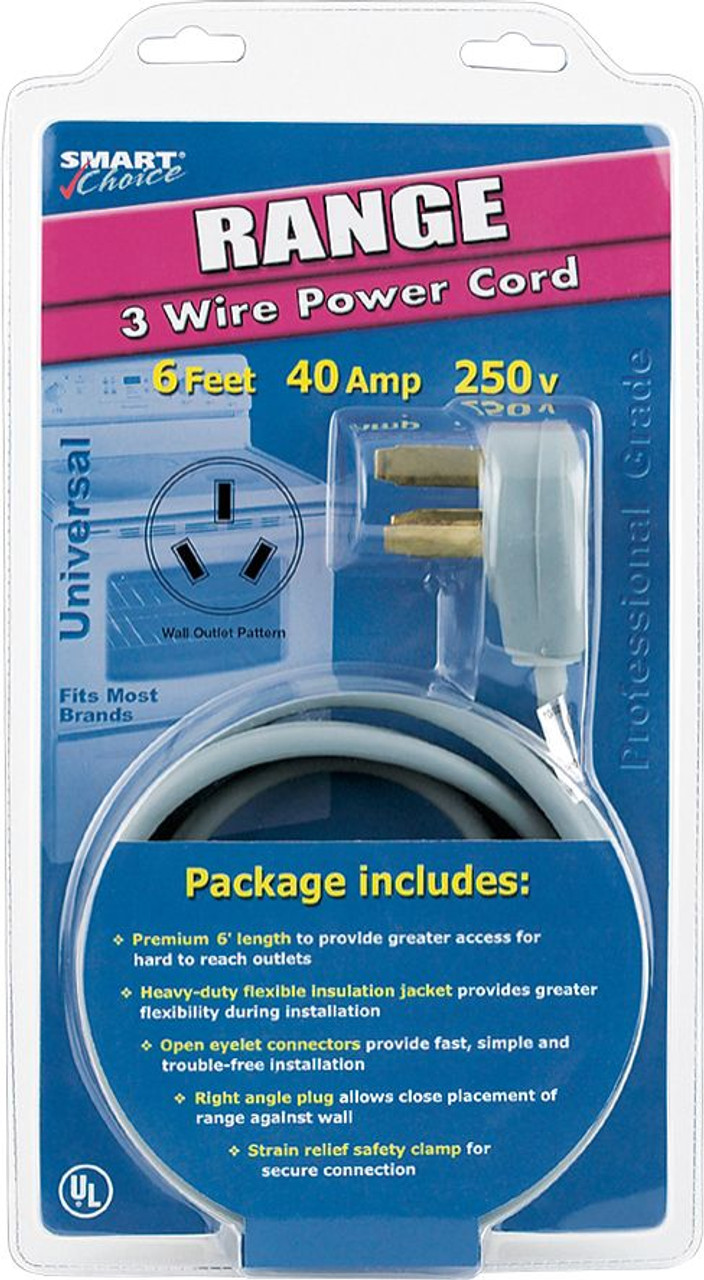 Smart Choice - 6' Range Cord