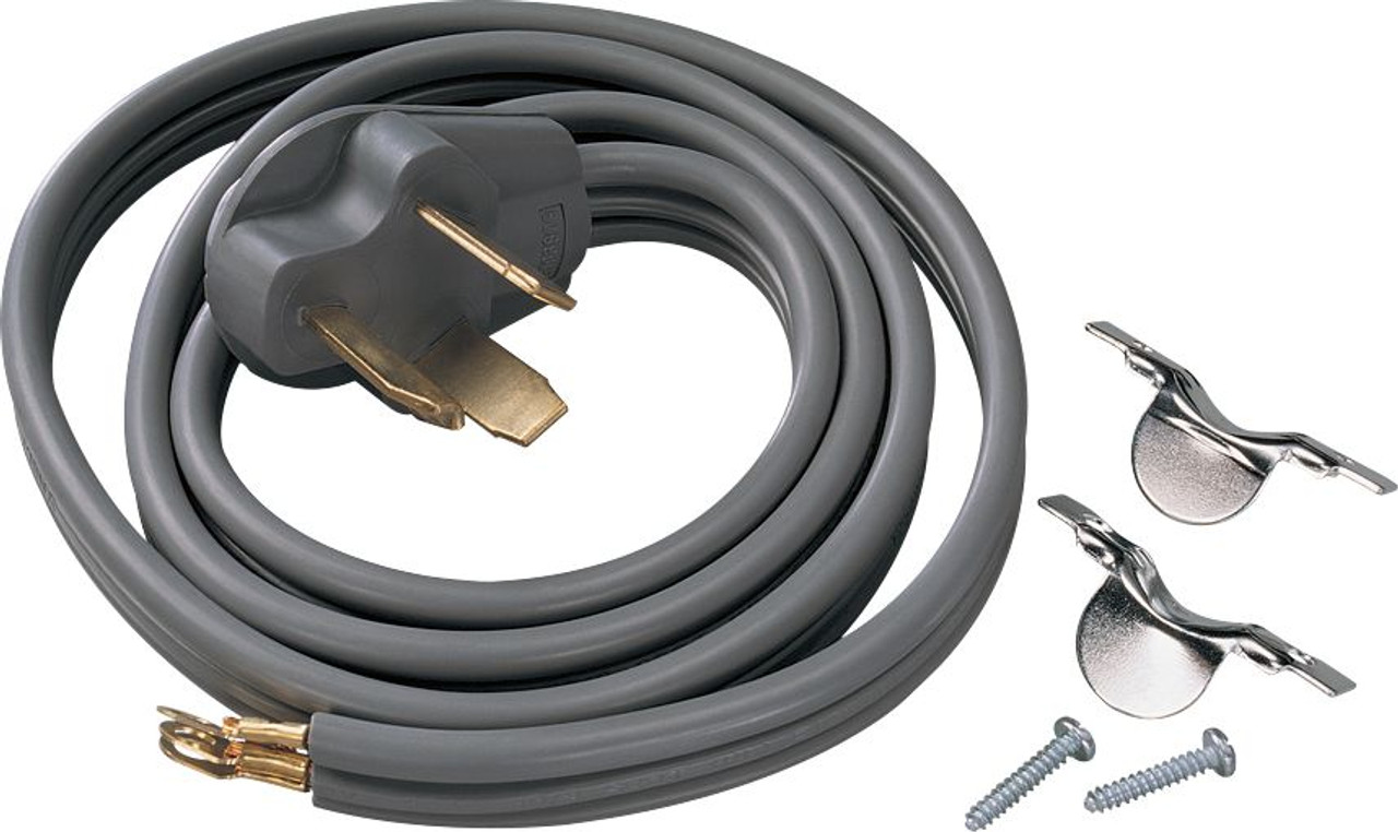 Smart Choice - 6' 30 Amp Dryer Power Cord Required for Hook-Up - Black