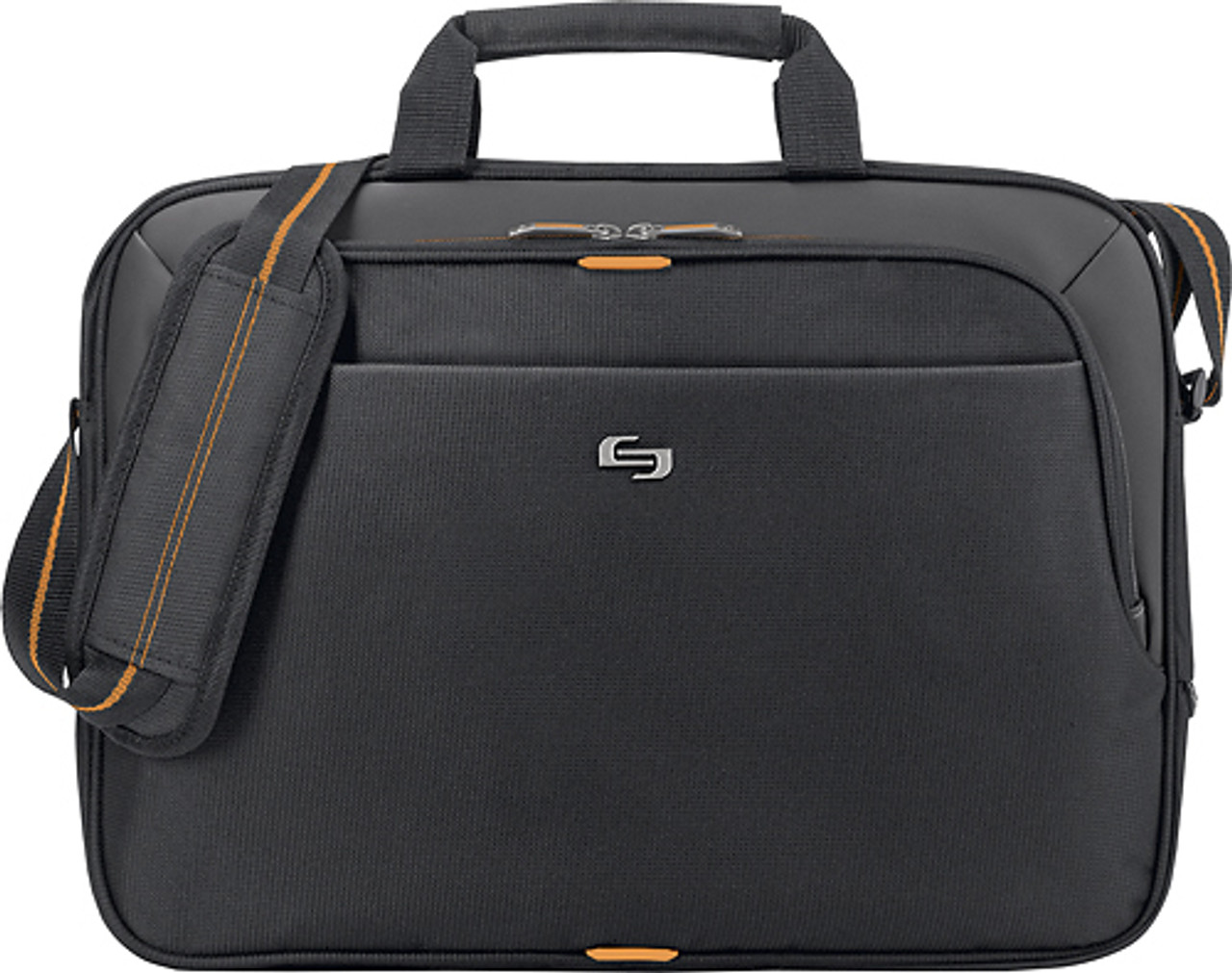 Solo - Urban Laptop Briefcase - Black/Orange