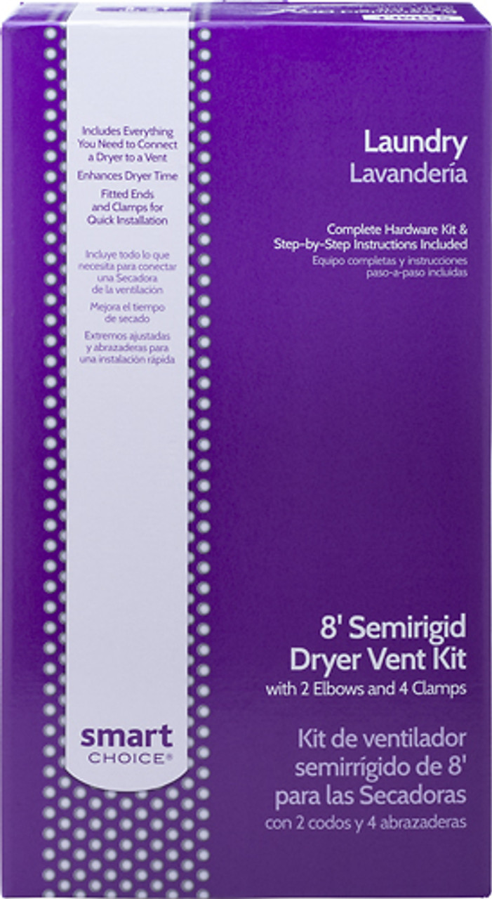 Smart Choice - Semi-Rigid Dryer Vent Kit Required for Hook-Up - Silver