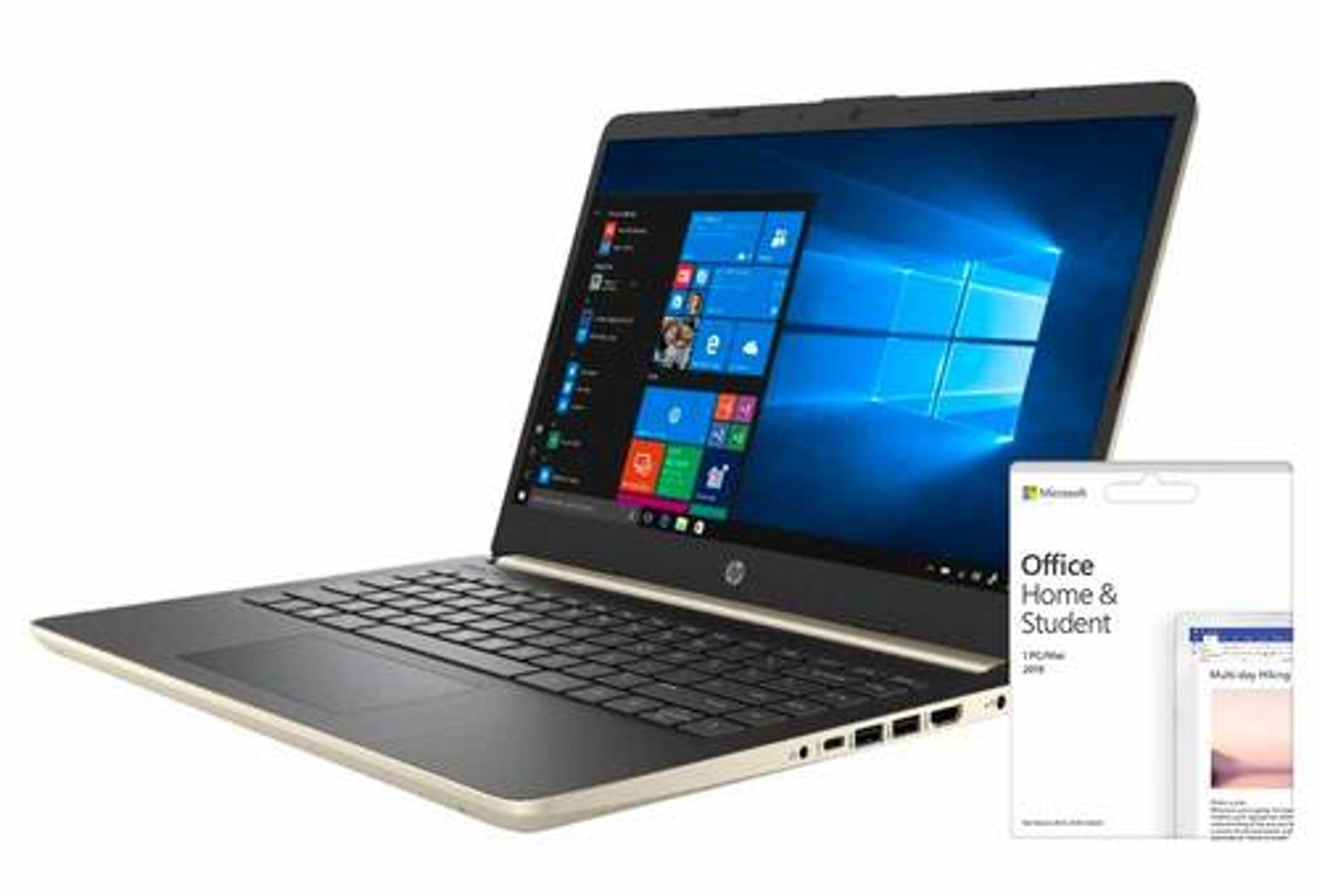 HP - 14" Touch-Screen Laptop & Microsoft Office Home & Student 2019 Package