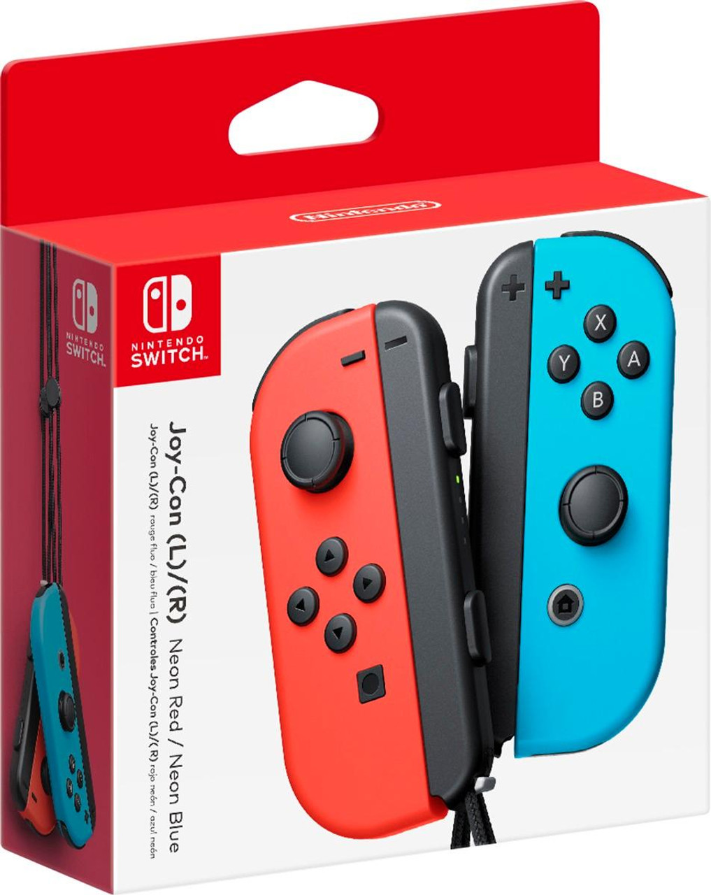 Nintendo - Joy-Con (L/R) Wireless Controllers for Nintendo Switch - Neon Red/Neon Blue