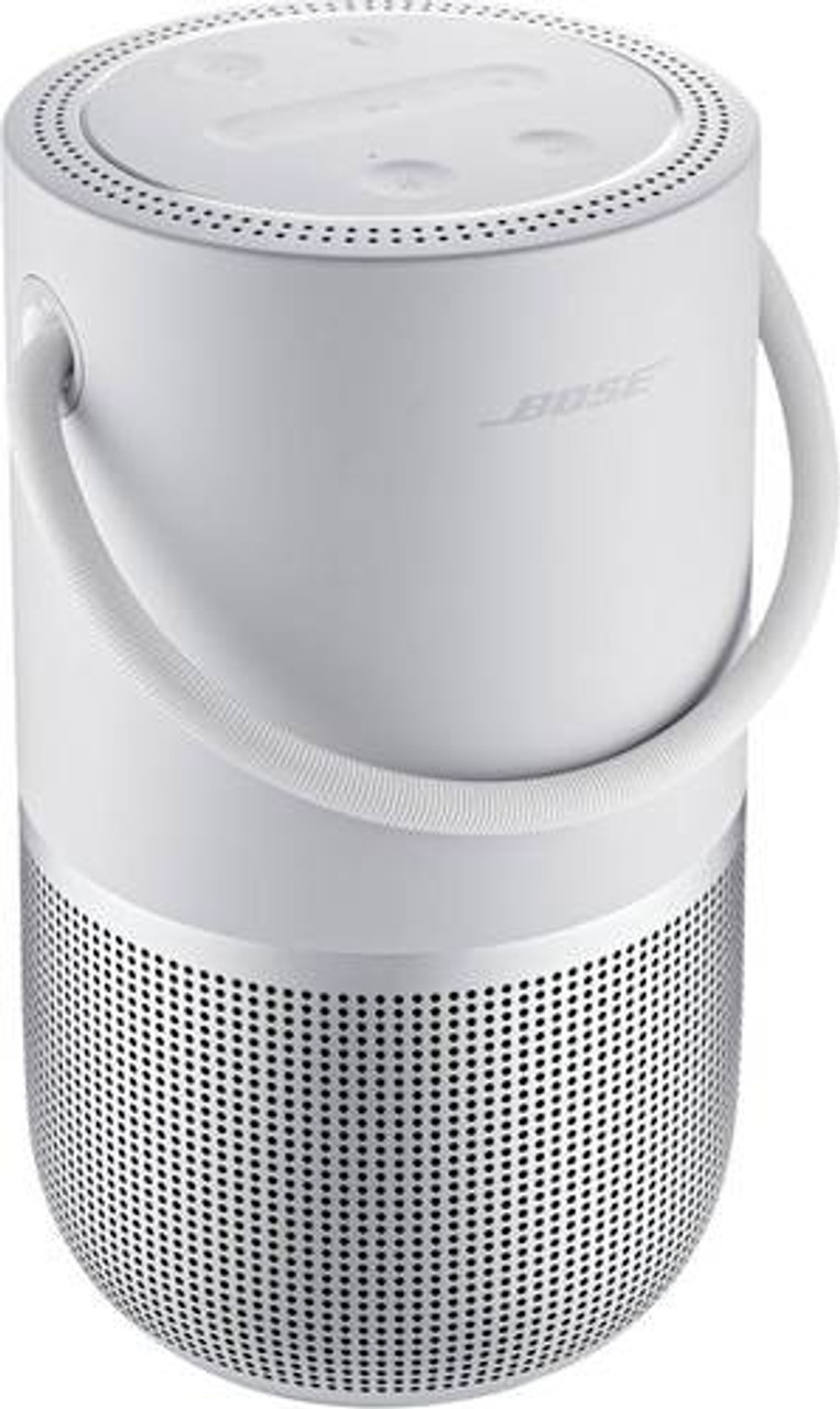 Bose® - Portable Bluetooth Home Smart Speaker with Google Assistant and Alexa Voice Control - Luxe Silver