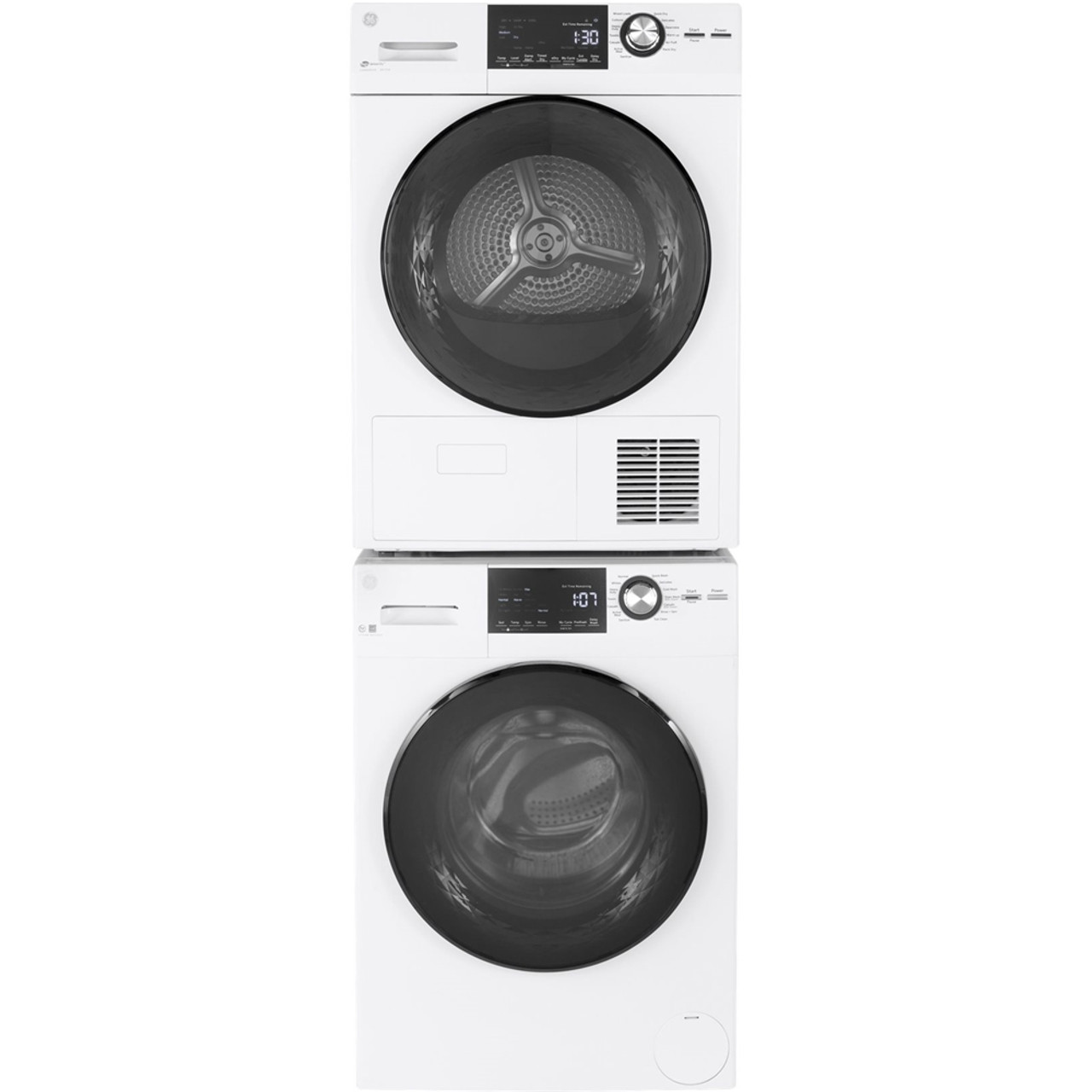 GE - 2.4 Cu. Ft. 14-Cycle Front-Loading Washer - White