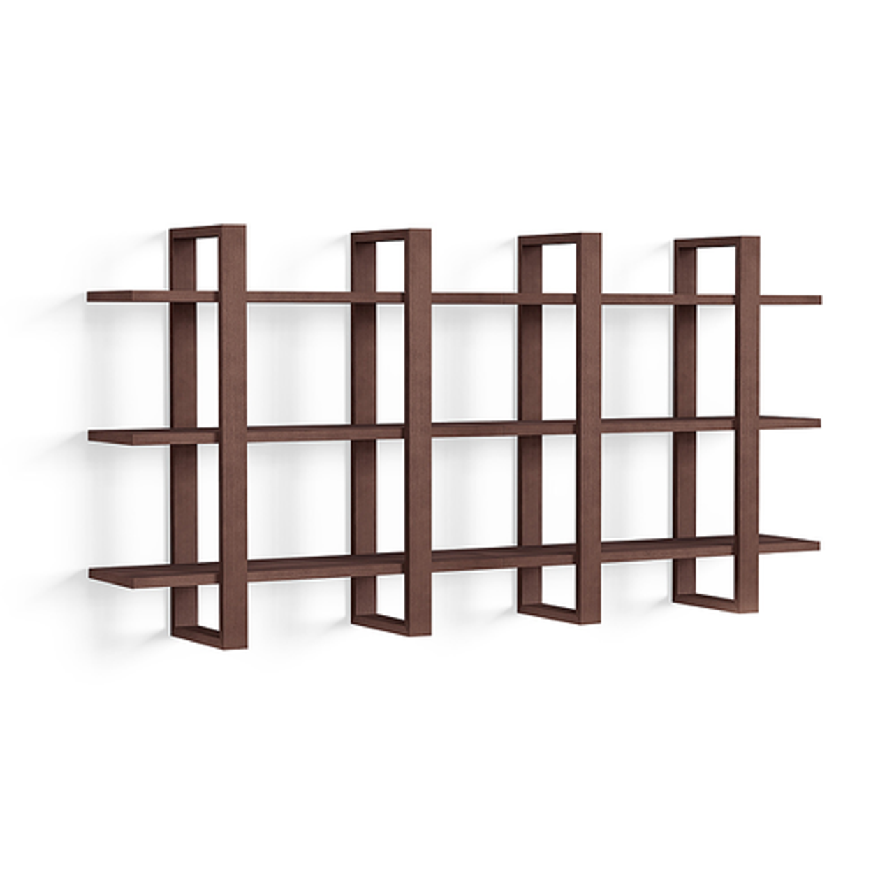 Burrow - Index Hardwood 6-Shelf Bookshelf - Walnut