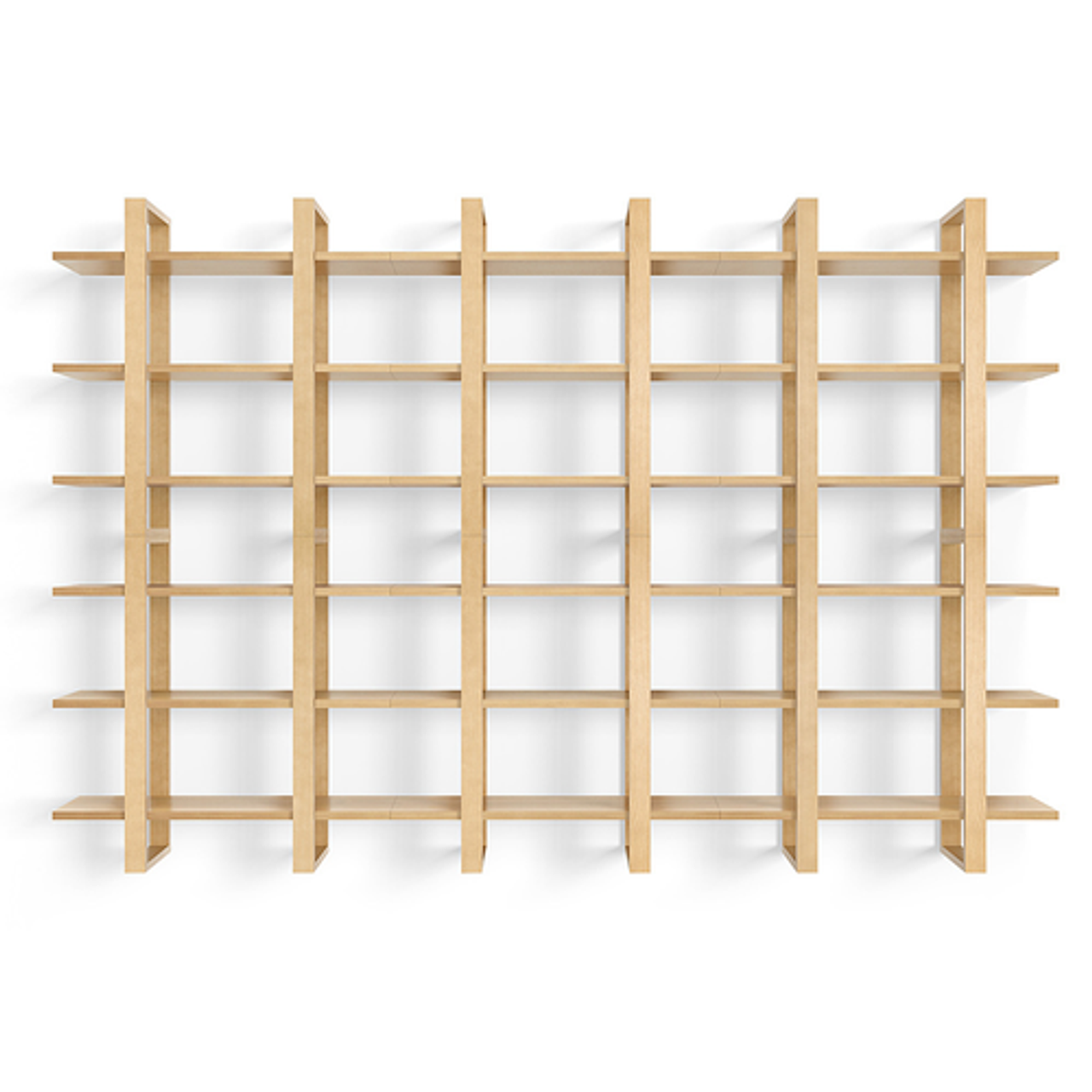 Burrow - Index Hardwood 30-Shelf Bookshelf - Oak
