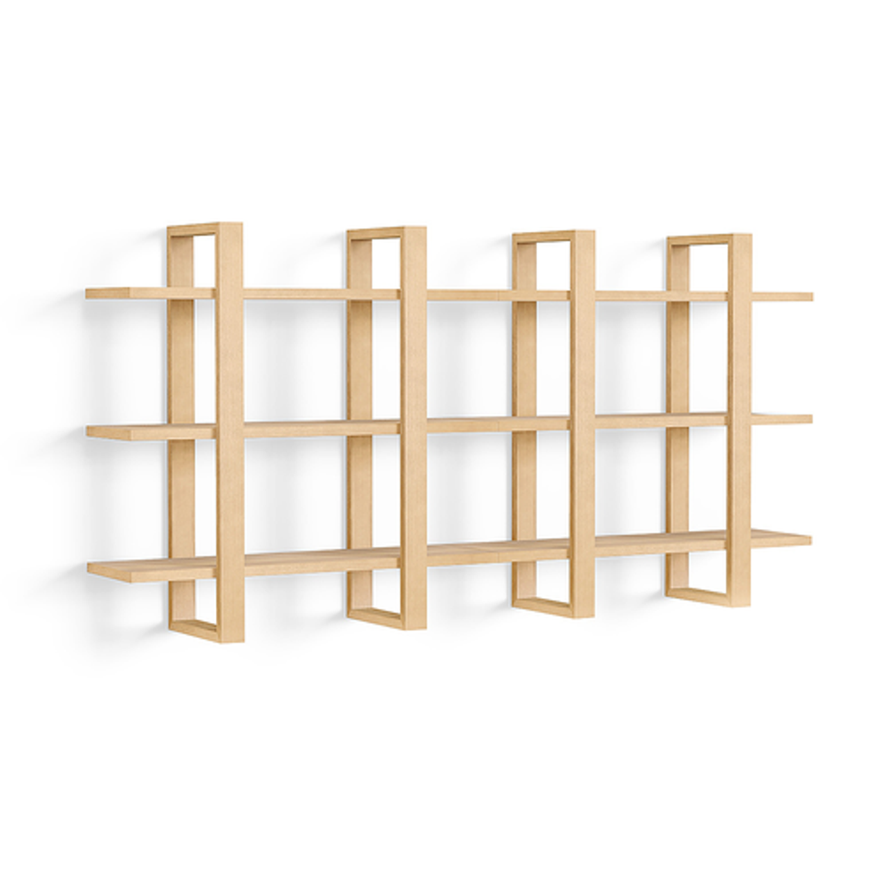 Burrow - Index Hardwood 6-Shelf Bookshelf - Oak