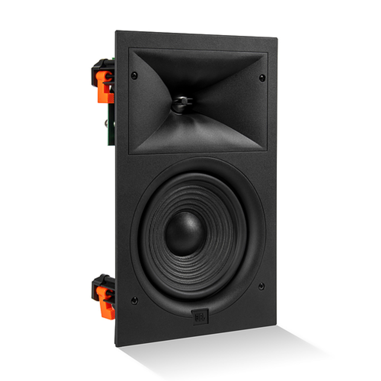 JBL - JBL260W in-wall loudspeaker with 1" aluminum dome tweeter and 6.5" polycellulose cone woofer - Black