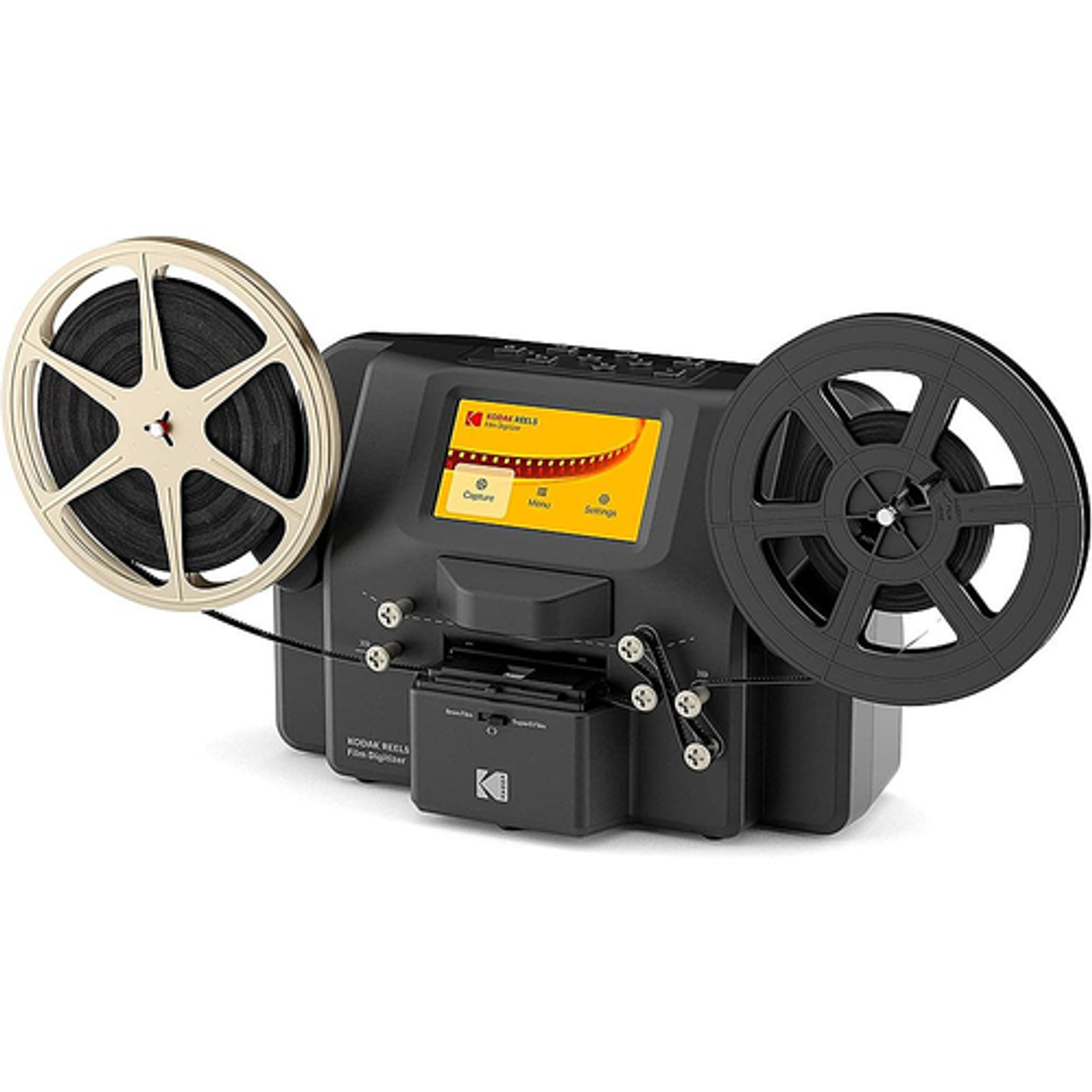 Kodak - REELS Portable Scanner, Film Digitizer, Photo Scanner & Slide Viewer, 8mm & Super 8 Films Converter - Black