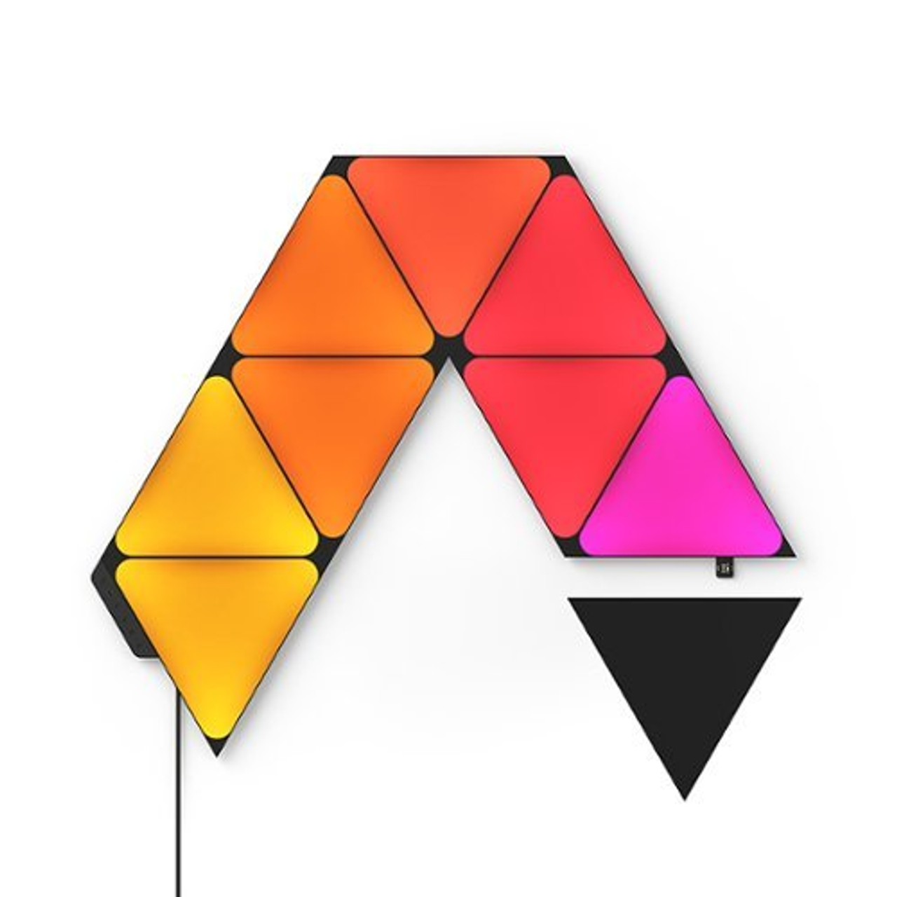Nanoleaf Shapes Ultra Black Triangles Smarter Kit (9 Panels) - Multicolor