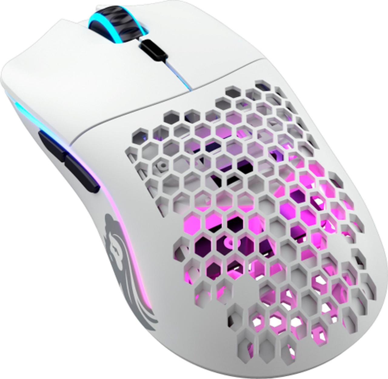 Glorious - Model O- Minus Wireless Optical Honeycomb RGB Gaming Mouse - Matte White