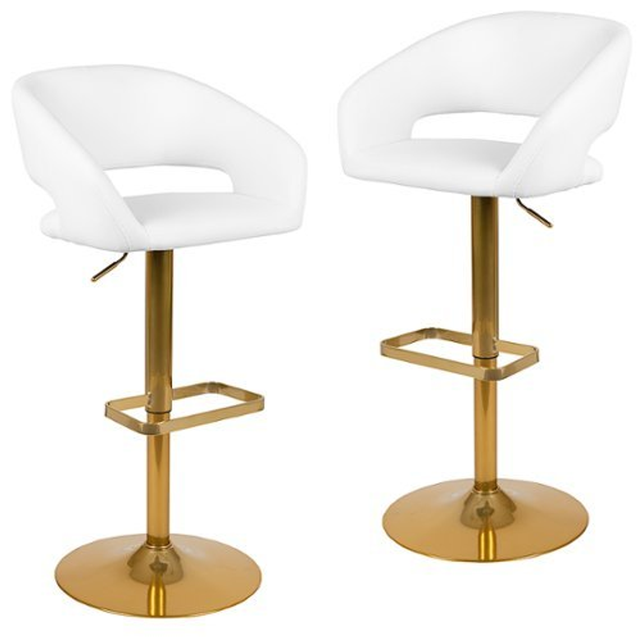 Flash Furniture - Erik Contemporary Vinyl Barstool (set of 2) - White