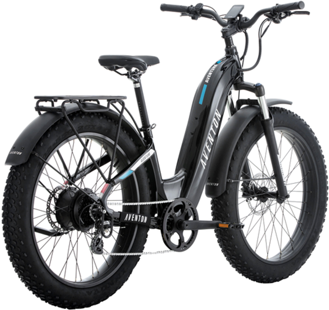Aventon - Aventure.2 Step-Through Ebike w/ 60 mile Max Operating Range and 28 MPH Max Speed - Midnight