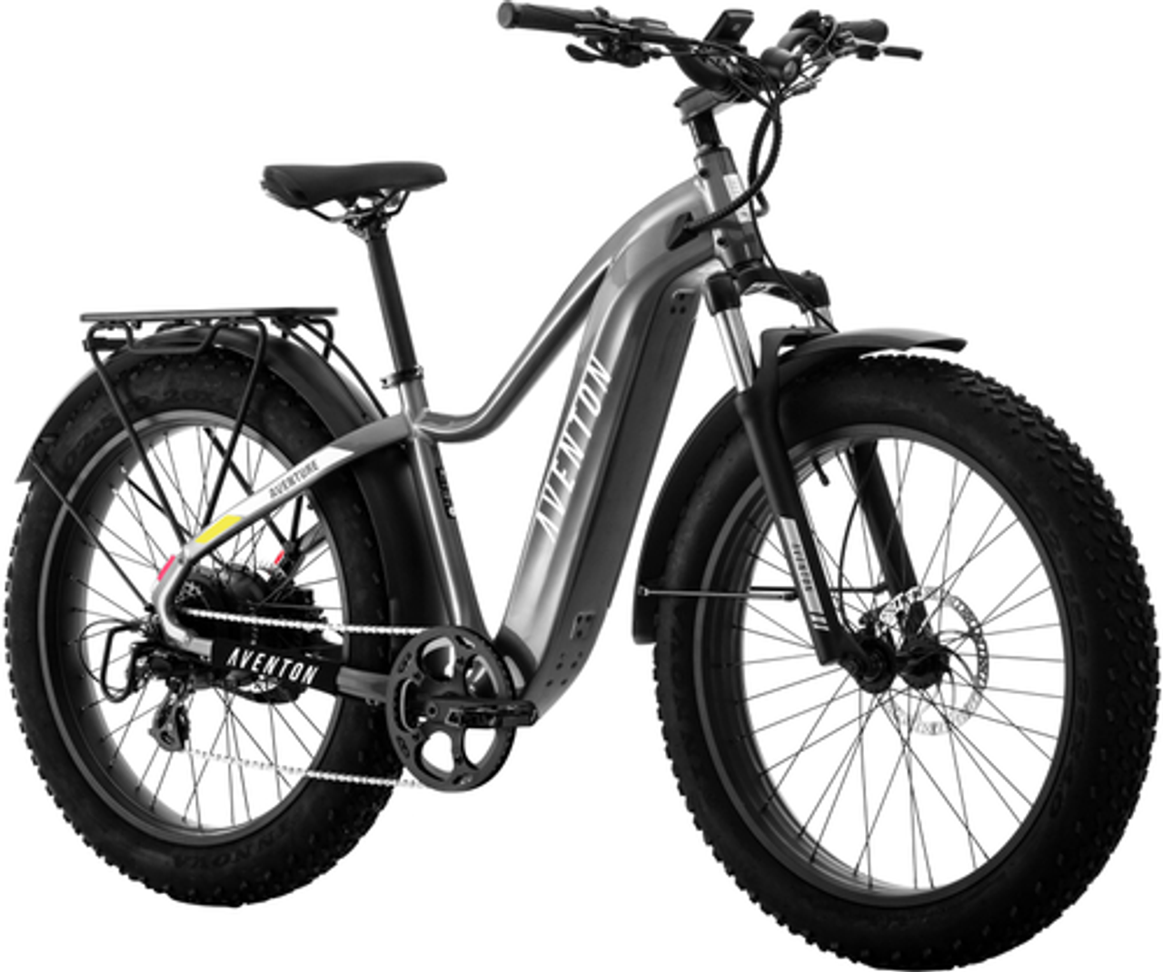 Aventon - Aventure.2 Step-Over Ebike w/ up to 60 mile Max Operating Range and 28 MPH Max Speed - Slate