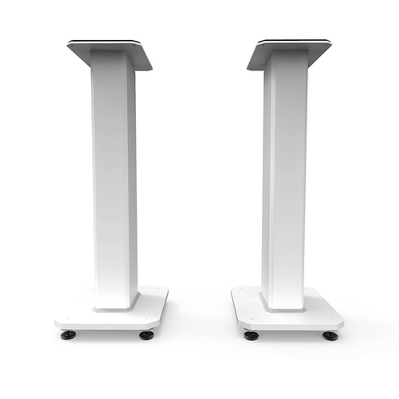 Kanto 26" Fillable Speaker Stands with Isolation System, White - White