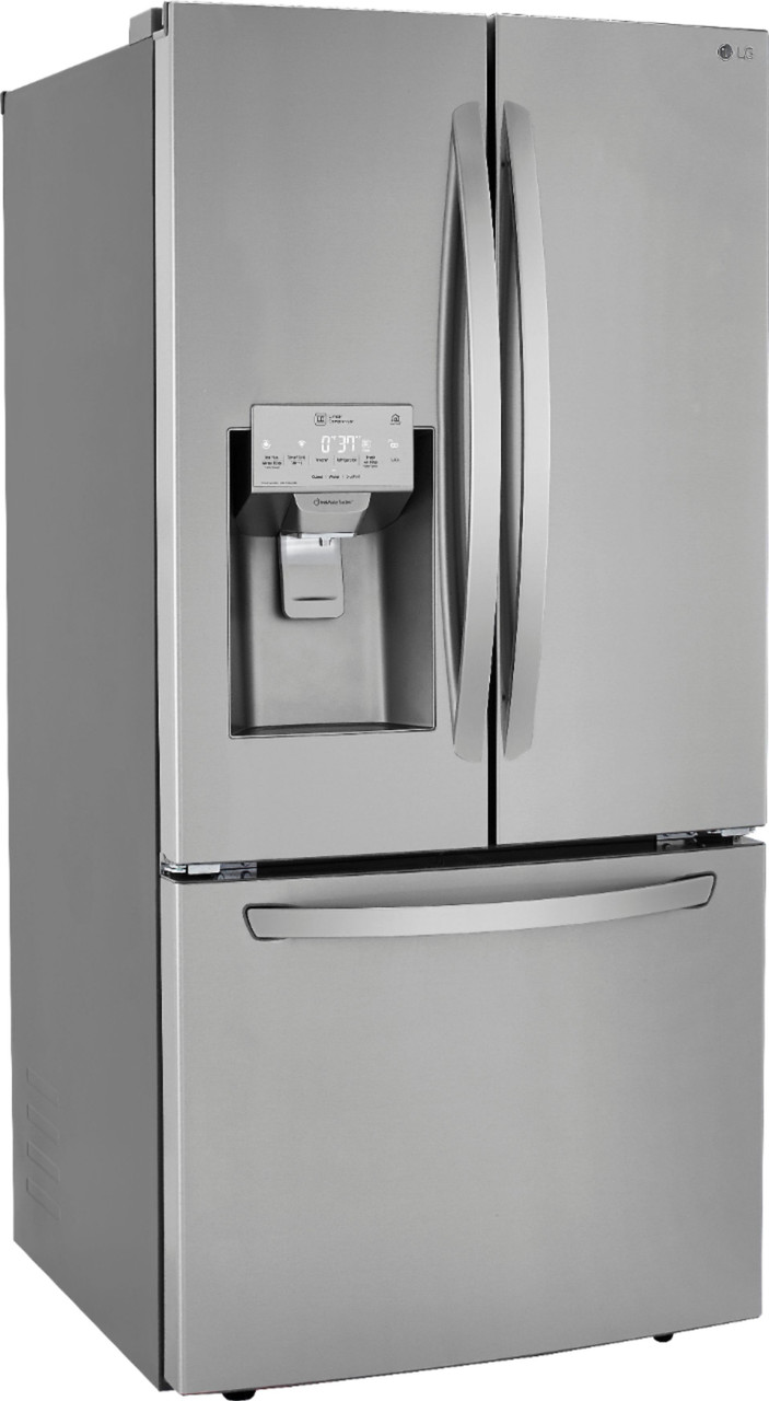 LG - 24.5 Cu. Ft. French Door Refrigerator with Wi-Fi - PrintProof Stainless Steel